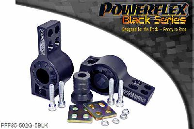 PFF85-502G-5BLK, Audi TT MK2 8J (2007-) Front Wishbone Rear Bush Anti-Lift & Caster Offset, This polyurethane bush fits into the rear position of the front arm and provides anti-lift properties and 1 of caster offset. It is designed to complement PFF85-501G that fits into the front position of the same arm to provide +/- 0.5 degrees of camber adjustment.  This part replaces OE number: 8J0199231 & 3C0199231D, 2 stuk(s) benodigd  per auto, 2 stuk(s) in verpakking, prijs per set van 2 stuk(s)