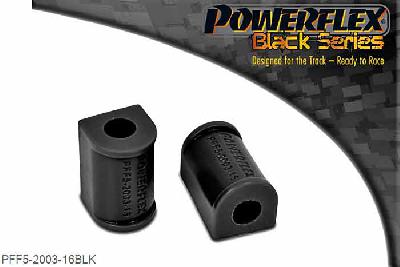 PFF5-2003-16BLK, BMW 1502-2002 (1962 - 1977) Front Anti Roll Bar Bush 16mm, This part replaces OEM part number 31352454010, 33551103492.  This part fits both Front and Rear Anti Roll Bar - 16mm 16mm, 2 stuk(s) benodigd  per auto, 2 stuk(s) in verpakking, prijs per set van 2 stuk(s)