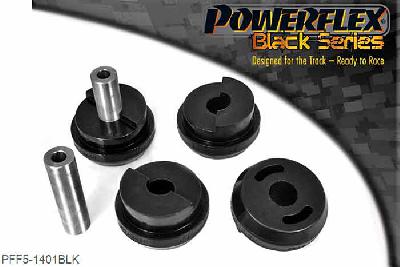 PFF5-1401BLK, BMW E70 X5 (2006-2013) Front Radius Arm To Chassis Bush, 5-1401BLK addresses commonly reported failures of this front bush. Made in two halves, this bush is very easy to fit and features 7 tapered voidings to allow the radius arm to follow its natural arc.   This bush replaces OE part number 31106778015., 2 stuk(s) benodigd  per auto, 2 stuk(s) in verpakking, prijs per set van 2 stuk(s)