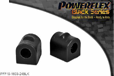 PFF19-1603-24BLK, Ford Focus Mk3 ST Front Anti Roll Bar To Chassis Bush 24mm, Please check bar diameter before ordering. Replaces Ford part numbers 1478582, 1683481, 1686183, 1715440, , 1718026, 1872133. Land Rover part number LR030743 24mm, 2 stuk(s) benodigd  per auto, 2 stuk(s) in verpakking, prijs per set van 2 stuk(s)