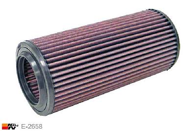 E-2658 K&N Luchtfilter Buitendiameter 114 mm , Binnendiameter 68 mm , Hoogte 251 mm, VW Polo 1.7 Sdi (6N), 60PK, 1994-8/1999