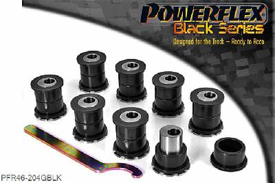 PFR46-204GBLK, Nissan 200SX - S13, S14, S14A and S15 Rear Upper Arm Bush - Camber Adjust, PFR46-204G are on car adjustable bushes to replace all the rear upper arm bushes allowing camber adjustment of +/-1.5 deg. PFR46-204 are non adjustable bushes. - These fit all Skyline R32/R33/R34 Models excluding HICAS. - These fit all S13/S14/S15 Models excluding HICAS., 8 stuk(s) benodigd  per auto, 8 stuk(s) in verpakking, prijs per set van 8 stuk(s)
