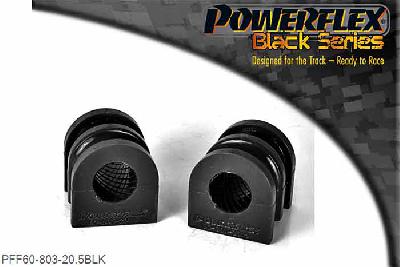 PFF60-803-20.5BLK, Nissan Micra (K12) (2003 - 2009) Front Anti Roll Bar Bush 20.5mm, This part replaces OE numbers: 7701062549 and 7701059966. This bush is half the length of the bracket and uses a spacer, for models with full bush with no spacer use PFF60-503-*. 20.5mm, 2 stuk(s) benodigd  per auto, 2 stuk(s) in verpakking, prijs per set van 2 stuk(s)