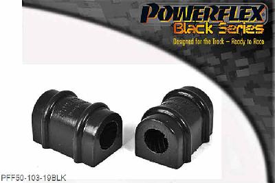 PFF50-103-19BLK, Peugeot 106 and 106 GTi/Rallye Anti Roll Bar Bush 19mm, This part replaces OEM Part number 5094.56 NOT SUITABLE FOR GTI/RALLYE MODELS 19mm, 2 stuk(s) benodigd  per auto, 2 stuk(s) in verpakking, prijs per set van 2 stuk(s)