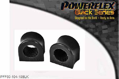 PFF50-104-19BLK, Peugeot 106 and 106 GTi/Rallye Anti Roll Bar Outer Bush 19mm, This part replaces OEM Part number 5094.59.  Fits Peugeot 106 and Citroen Saxo up to and including 1.5L models. 19mm, 2 stuk(s) benodigd  per auto, 2 stuk(s) in verpakking, prijs per set van 2 stuk(s)