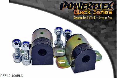 PFF12-106BLK, Peugeot 106 and 106 GTi/Rallye Front Wishbone Rear Bush, This bush kit incorporates anti-lift properties by lowering the rear of the arm by 10mm.   It replaces the original part number 3523.53 (352353)., 2 stuk(s) benodigd  per auto, 2 stuk(s) in verpakking, prijs per set van 2 stuk(s)