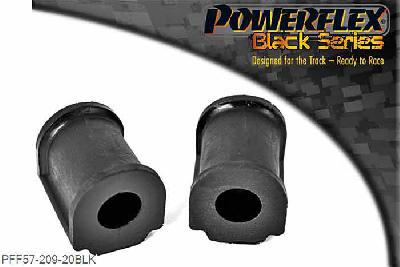 PFF57-209-20BLK, Porsche 993 (1994 - 1998) Rear Anti Roll Bar Bush 20mm, For the 911 Classic models from 1977 on, for models 1974 to 1977 use 4 x PFR57-412-*. * Please measure anti roll bar diameter before ordering. Bush Style:- D shaped. 20mm, 2 stuk(s) benodigd  per auto, 2 stuk(s) in verpakking, prijs per set van 2 stuk(s)