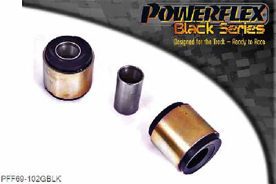 PFF69-102GBLK, Subaru Impreza Turbo, WRX and Sti (GC,GF 93 - 00) Front Arm Rear Bush - Caster Adjust, Powerflex Geometry Adjustable Component (GAC), Caster adjustable bush. Adjustment range +/- 0.33 deg, 2 stuk(s) benodigd  per auto, 2 stuk(s) in verpakking, prijs per set van 2 stuk(s)