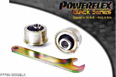 PFF69-505GBLK, Subaru Legacy BL and BP (2003-2009) Front Wishbone Rear Bush Anti-Lift & Caster Adjustable, PFF69-505G is designed to replace the front lower control arm rear bush and is engineered to provide:-1. revised front ANTI-LIFT geometry2. on-car CASTER adjustment giving +/-0.33 degrees of adjustment3. improved front traction and reduced understeer4. low compliance ball and socket bush design, 2 stuk(s) benodigd  per auto, 2 stuk(s) in verpakking, prijs per set van 2 stuk(s)