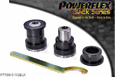 PFR69-510GBLK, Toyota 86 / GT86 Rear Upper Arm Inner Front Bush ADJUSTABLE, This bush is designed to replace the rear upper control arm front bush and is engineered to provide on car CAMBER adjustment with a range of +/- 1.0 degree, as well as being of a low compliance design. This bush must be used in conjunction with PFR69-511GBLK., 2 stuk(s) benodigd  per auto, 2 stuk(s) in verpakking, prijs per set van 2 stuk(s)