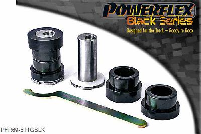 PFR69-511GBLK, Toyota 86 / GT86 Rear Upper Arm Inner Rear Bush ADJUSTABLE, This bush is designed to replace the rear upper control arm rear bush and is engineered to provide on car CAMBER adjustment with a range of +/- 1.0 degree,  as well as being of a low compliance design. This bush must be used in conjunction with PFR69-510G., 2 stuk(s) benodigd  per auto, 2 stuk(s) in verpakking, prijs per set van 2 stuk(s)