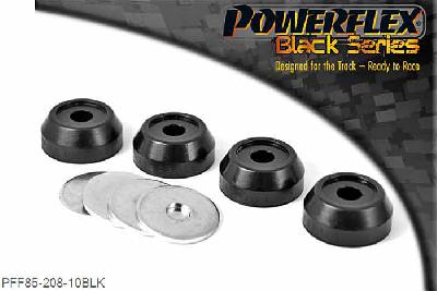 PFF85-208-10BLK, VW Golf MK2 (1985 - 1992) 2WD Front Eye Bolt Mounting Bush 10mm, Bushes fit eye bolt mounting either side of where it passes through the wishbone. PFF85-208-10 is suitable for links with a 10mm diameter shaft which uses an M8 nut to hold the bushes in position. A lot of the pattern replacement links are now coming with the 10mm shaft. For 12mm shafts use PFF85-208. Does not fit Corrado & Vento VR6 models - OE Nr 6N0411329 10mm, 2 stuk(s) benodigd  per auto, 2 stuk(s) in verpakking, prijs per set van 2 stuk(s)