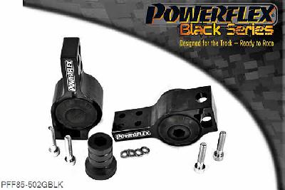 PFF85-502GBLK, VW Golf MK5  (2003 - 2009) Golf Plus 5M Front Wishbone Rear Bush Anti-Lift & Caster Offset, This polyurethane bush fits into the rear position of the front arm and provides anti-lift properties and 1 of caster offset. It is designed to complement PFF85-501G that fits into the front position of the same arm to provide +/- 0.5 degrees of camber adjustment.   This part replaces OE number: 1K0199231J, 1K0199232J  & 1K0199231K,1K0199232K that includes the original bracket and rubber bush., 2 stuk(s) benodigd  per auto, 2 stuk(s) in verpakking, prijs per set van 2 stuk(s)