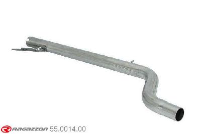 55.0014.00, Fiat Punto (typ176) 1.4 GT Turbo (98kW) 10/1993 - 12/1997, Stainless steel centre pipe group NCut of the original centre silencer towards the rear silencer. The installation on the original rear silencer requires a modification of the original coupling. inner input diameter 56mm pipe outer diameter 60mm outer outlet diameter 55mm