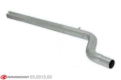 55.0013.00, Fiat Punto (typ176) 55 (40kW) - 60 Cabrio (44kW) - 75 (55kW) - 90 Cabrio (65kW) 10/1993 -, Stainless steel centre pipe group NCut of the original centre silencer towards the rear silencer. The installation on the original rear silencer requires a modification of the original coupling. inner input diameter 45mm with reduction to  43mm pipe outer diameter 45mm outer outlet diameter 40mm