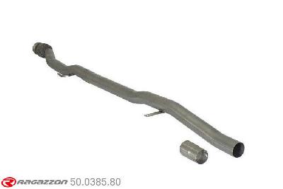 50.0385.80, Mini R55 Clubman Cooper S 1.6 (128kW) 11/2007-2010, Stainless steel flexible with centre pipe group NCut and connection - The reduction for the installation on the original rear muffler is included. pipe outer diameter 60mm outer outlet diameter 60mm