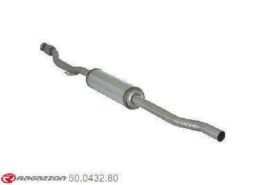 50.0432.80, Mini R55 Clubman One 1.6 (72kW) 2010-, Stainless steel flexible with centre silencer - to be installed with 10.0431.60 rear silencerCut of the original centre silencer towards the rear silencer. The installation on the original rear silencer requires a modification of the original coupling., To be instaled together with 10.0431.60 pipe outer diameter 50mm outer outlet diameter 60mm