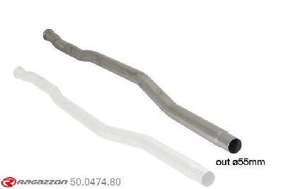 50.0474.80, Mini R60 Countryman ALL4 1.6 Cooper D (82kW) 2011-, Stainless steel centre pipe group NCut of the original centre silencer. For the installation on the original rear silencer is necessary to order a coupling, which is indicated in the catalogue. pipe outer diameter 60mm outer outlet diameter 55mm