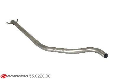 55.0220.00, Opel Corsa D Sport 1.4 16V (74kW) 3 doors 2010-, Stainless steel centre pipe group NCut of the original centre silencer towards the flexible pipe and subsequent connection. Cut of the original centre silencer towards the original rear silencer. The installation on the original rear silencer requires a modification of the original coupling. inner input diameter 45mm pipe outer diameter 45mm outer outlet diameter 45mm