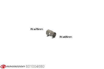 601004680, VW Golf VII 2.0TSI R 4MOTION (221kW) 2013-, Connecting sleeve for the installation of 54.0264.00 / 55.0424.00 on the original rear muffler