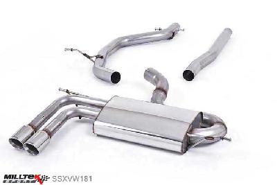 SSXVW181, Audi A3 2.0 TDI 170bhp 2WD 3 door DPF 2008-2012 Milltek, Particulate Filter-back system, Polished Tips Twin 80mm GT80 Polished, 2,75 inch, 69,85mm