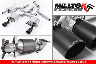 MCXAU110, Audi Coupe UR quattro 10v Turbo 1981-1989 Milltek, Downpipe-back system, Non-resonated (louder). Titanium OEM-Style Tips. Requires 4 holes to be drilled into the boot floor to allow fitment of the new Milltek Sport exhaust hangers Twin 90mm GT90 Titanium, 2,5 inch, 63,5mm