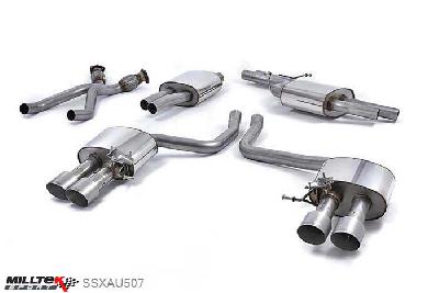 SSXAU507, Audi SQ5 3.0 TFSI 2014- Milltek, Cat-back system, Quad Titanium Tips Quad 100mm GT100 Titanium, 2,37 inch, 60,3mm