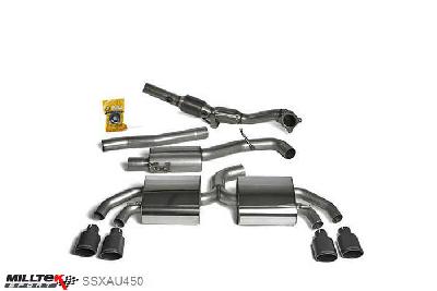 SSXAU450, Audi TT Mk2 TTS quattro 2008-2014 Milltek, Full System (including Hi-Flow Sports Cat), 3-inch Race System. Resonated (quieter). Cerakote Black Tips. Requires a Stage 2 ECU remap , 3 inch, 76,2mm