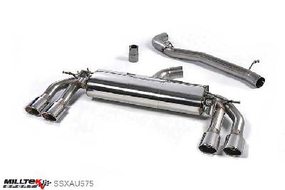 SSXAU575, Audi TT Mk3 TTS 2.0TFSI Quattro 2015- Milltek, Cat-back system, Non Res (louder) with Polished Oval Tips , 3 inch, 76,2mm