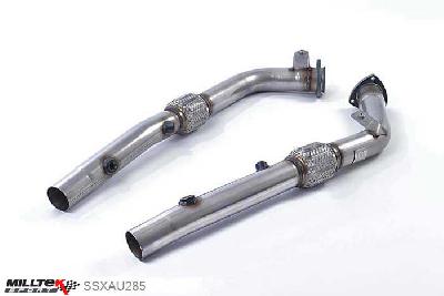 SSXAU285, Audi S/RS RS4 B7 4.2 V8 Saloon Avant and Cabriolet 2006-2008 Milltek, Cat Replacement Pipes, Must be fitted with the Milltek Sport cat-back system and requires a Stage 2 ECU remap , 2,5 inch, 63,5mm