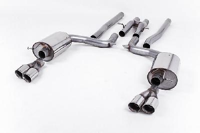 SSXAU601, Audi S/RS RS6 C6 5.0 V10 biturbo quattro 2008-2010 Milltek, Cat-back system, Non Resonated (Louder) Quad-outlet , 2,75 inch, 69,85mm