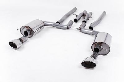 SSXAU602, Audi S/RS RS6 C6 5.0 V10 biturbo quattro 2008-2010 Milltek, Cat-back system, Non Resonated (Louder) Dual-Oval Oval Oval, 2,75 inch, 69,85mm