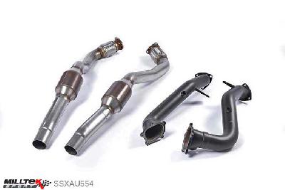SSXAU554, Audi S/RS RS6 C7 4.0 TFSI biturbo quattro 2013- Milltek, Large Bore Downpipes and Hi-Flow Sports Cats, Larger-bore 76mm Downpipes with 100-cell hi-flow sports catalysts for highly tuned cars. Downpipes feature ultra-durable semi-gloss black Cerakote coating. Requires Lambda extensions leads. Must be fitted with the Milltek Sport cat-back system and requires a stage 2 ECU remap. , 3 inch, 76,2mm
