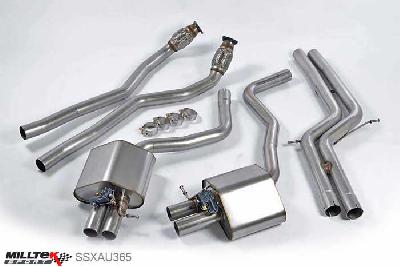 SSXAU365, Audi S/RS RS7 Sportback 4.0 V8 TFSI biturbo 2013- Milltek, Cat-back system, Non-resonated (louder). Uses OE Tips , 2,75 inch, 69,85mm