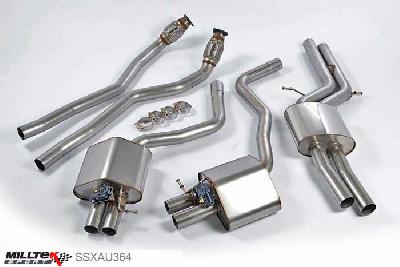 SSXAU364, Audi S/RS RS7 Sportback 4.0 V8 TFSI biturbo 2013- Milltek, Cat-back system, Resonated (quieter). Uses OE Tips. , 2,75 inch, 69,85mm