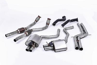 SSXAU595, Audi S/RS RS7 Sportback 4.0 V8 TFSI biturbo 2013- Milltek, Full System, Non Res with 76mm Downpipes and 100cell cats. Uses OE Tips. Requires a stage 2 ECU remap , 2,75 inch, 69,85mm