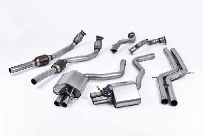 SSXAU379, Audi S/RS RS7 Sportback 4.0 V8 TFSI biturbo 2013- Milltek, Full System, Non-resonated (louder). Uses OE Tips. Requires a stage 2 ECU remap , 2,75 inch, 69,85mm