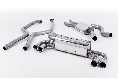 SSXBM939, BMW 1 Series M Coupe (E82) 2011-2012 Milltek, Primary Cat-back system, Resonated (quieter) Quad 80mm GT80, 3 inch, 76,2mm