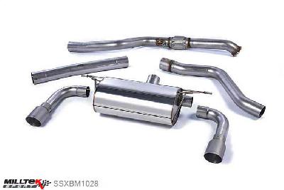 SSXBM1028, BMW 2 Series F22 M235i Coupe 2014- Milltek, Cat-back system, Proposed E-Mark System. Titanium Tips Twin 90mm GT90 Titanium, 3 inch, 76,2mm