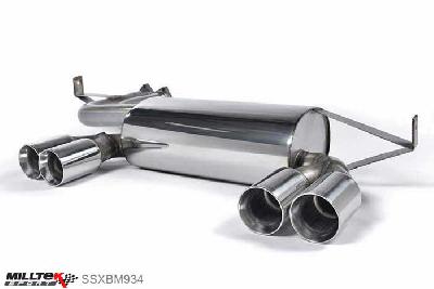 SSXBM934, BMW 3 Series E46 M3 3.2 Coupe - Cabriolet 2001-2007 Milltek, Rear Silencer(s), Can be fitted with the OEM (standard) centre section Quad 80mm Special, 2,37 inch, 60,32mm