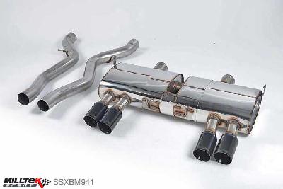 SSXBM941, BMW 3 Series E90 M3 4.0 V8 Saloon / Sedan 2007-2011 Milltek, Cat-back system, Cerakote Black Tips Quad 80mm Ceramic Black, 2,76 inch, 70mm
