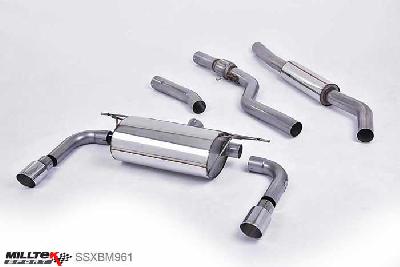 SSXBM961, BMW 3 Series F30 328i M Sport Automatic (without Tow Bar and N20 Engine Only) 2012- Milltek, Cat-back system, Requires 335i rear valance. EC-Approval coming soon... Twin 90mm GT90 Polished, 3 inch, 76,2mm