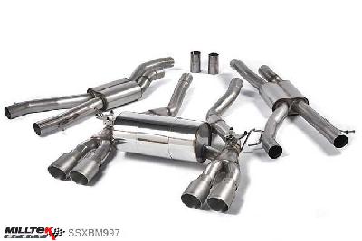 SSXBM997, BMW 3 Series F80 M3 Saloon 2014- Milltek, Cat-back system, Race system. Titanium Tips Quad 90mm GT90 Titanium, 2,76 inch, 70mm