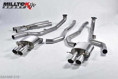 SSXBM1016, BMW 5 Series M5 Saloon M TwinPower Turbo V8 (F10) 2011- Milltek, Cat-back system, Polished Tips. Awaiting EC-Approval... Quad 90mm GT90 Polished, 3 inch, 76,2mm