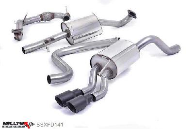 SSXFD141, Ford Fiesta 1.0T EcoBoost (100/125/140PS) 2013- Milltek, Turbo-back system excluding Hi-Flow Sports Cat, Resonated (quieter). Cerakote Black Tips. Requires a Stage 2 ECU remap. Requires Fiesta Zetec S rear valance (part number 1833264) available from your local Ford dealer Twin 80mm GT80 Cerakote Black, 2,37 inch, 60,3mm