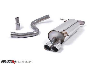 SSXFD084, Ford Fiesta MK7 1.6-litre Duratec Ti-VCT AND Zetec S 2008- Milltek, Front Pipe-back system, For fitment with OEM downpipe and catalyst Twin 80mm GT80 Polished, 2,37 inch, 60,3mm