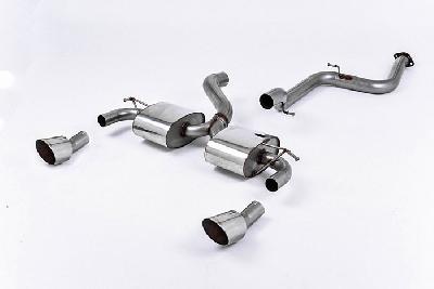 SSXFD068, Ford Focus MK2 RS 2.5T 305PS 2009-2010 Milltek, Cat-back system, Non-resonated (louder) Dual DTM, 3 inch, 76,2mm