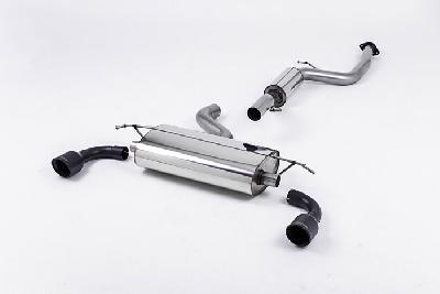 SSXFD057, Ford Focus Mk2 ST 225 2005-2010 Milltek, Cat-back system, Resonated (quieter) with 100mm Jet Cerakote Black Trims 100mm Jet, 2,75 inch, 69,85mm