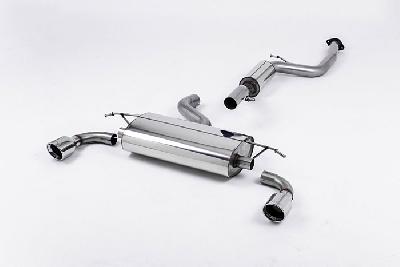 SSXFD043, Ford Focus Mk2 ST 225 2005-2010 Milltek, Cat-back system, Resonated (quieter) with 100mm Jet Polished Trims 100mm Jet, 2,75 inch, 69,85mm
