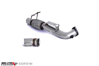 SSXFD194, Ford Focus Mk3 RS 2.3-litre EcoBoost 4wd 5-Door Hatchback 2016- Milltek, Large-bore Downpipe and De-cat, Large Bore Downpipe with Decat. Requires Stage 2 ECU Remap. For fitment to OE Cat Back Only, 3 inch, 76,2mm